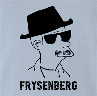 fry heisenberg frysenberg light blue t-shirt