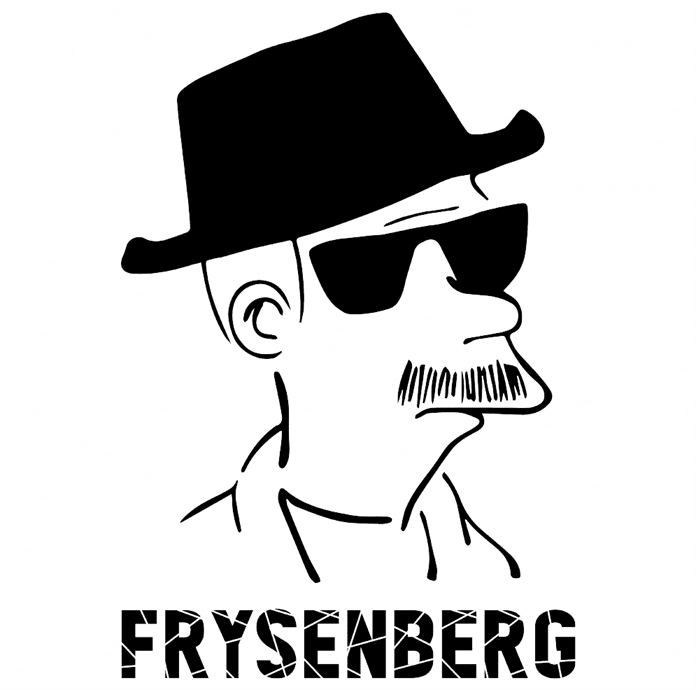 fry heisenberg frysenberg white t-shirt