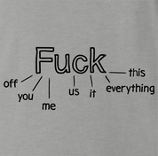 funny Many Uses Of The Word Fuck Parody Ash Grey t-shirt