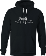 funny Many Uses Of The Word Fuck Parody black hoodie