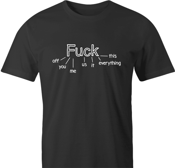 funny Many Uses Of The Word Fuck Parody men's t-shirt