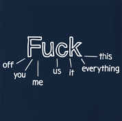 funny Many Uses Of The Word Fuck Parody Navy t-shirt