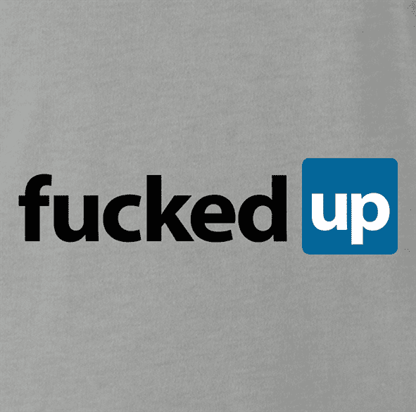linked in fucked up offensive parody t-shirt lime green