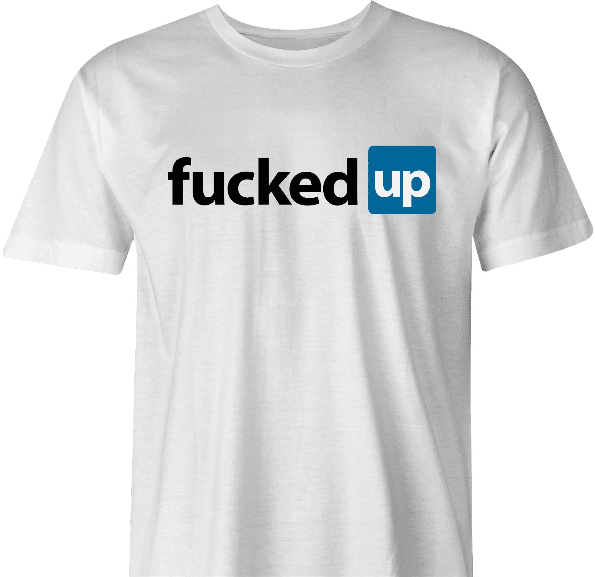linked in fucked up offensive parody t-shirt grey