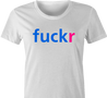 funny flickr Parody comedy t-shirt white women's