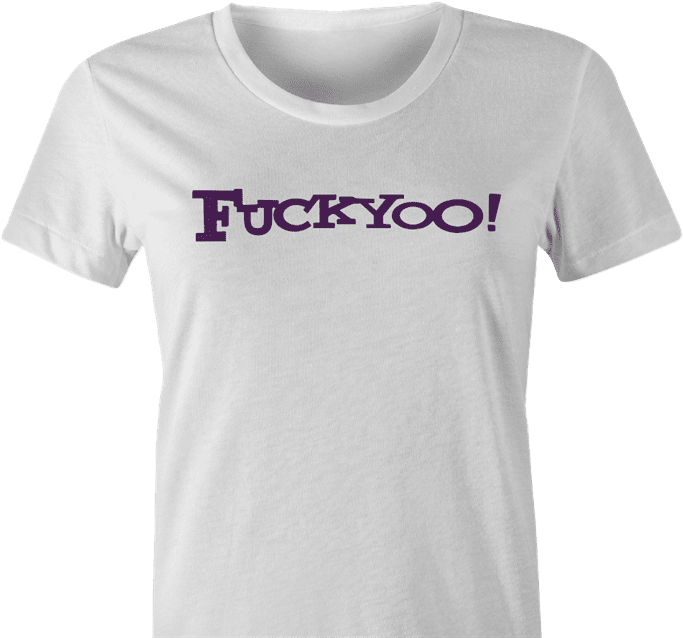 yahoo fuck you white women's t-shirt 