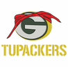 Funny Green Bay Packers 2pac mash up white t-shirt