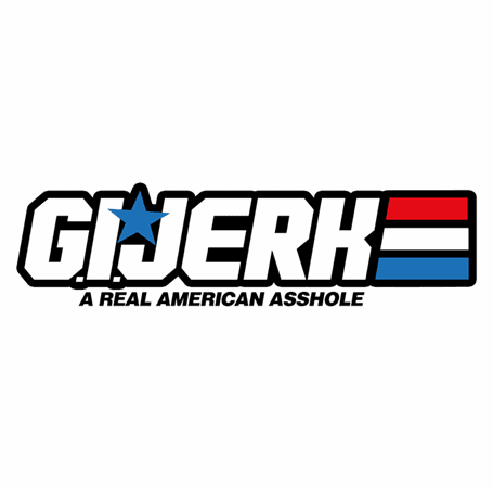 Funny GI Joe is a jerk  parody t-shirt white