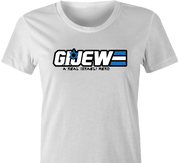 Funny Israel IDF GI Joe Parody women's t-shirt white 