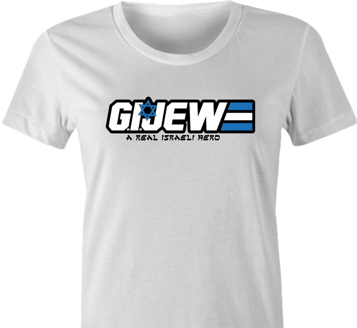 Funny Israel IDF GI Joe Parody women's t-shirt white 
