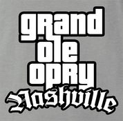Funny GTA Nashville grand ole opry parody t-shirt grey