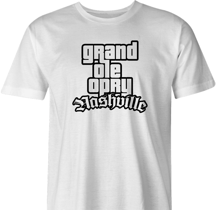 Funny GTA Nashville grand ole opry parody t-shirt white men's