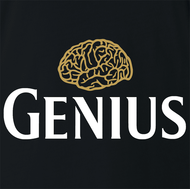 Funny Genius guinness beer men's black t-shirt 