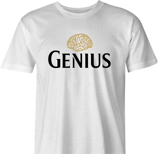 Funny Genius guinness beer men's white t-shirt 