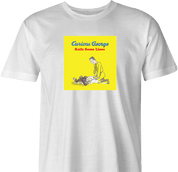 funny cocaine george monkey men's white parody t-shirt