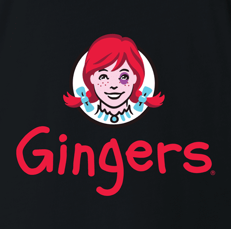 Funny Gingers Red Head black T-shirt