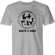 Funny Goats and Hoes farm men's t-shirt
