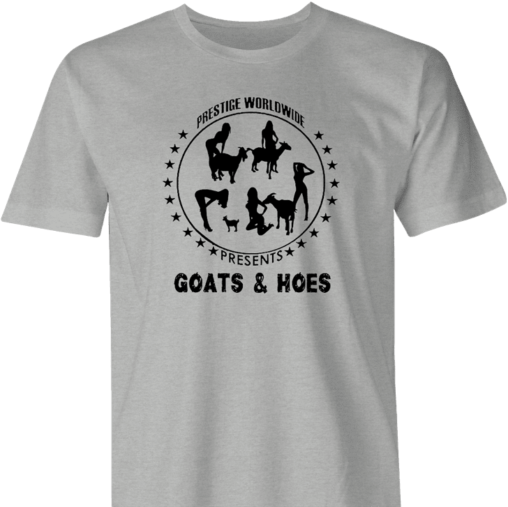 Funny Goats and Hoes farm men's t-shirt