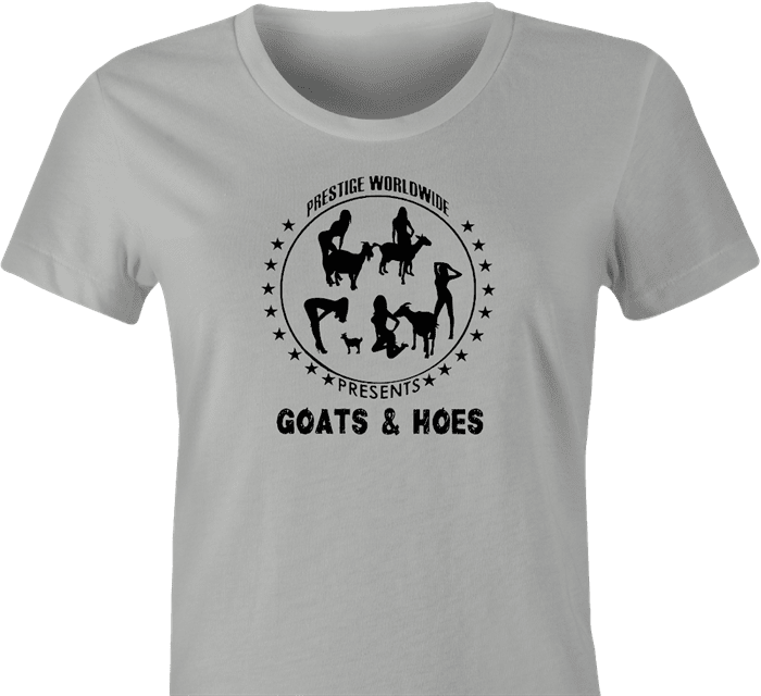 Funny Goats and Hoes farm women's t-shirt