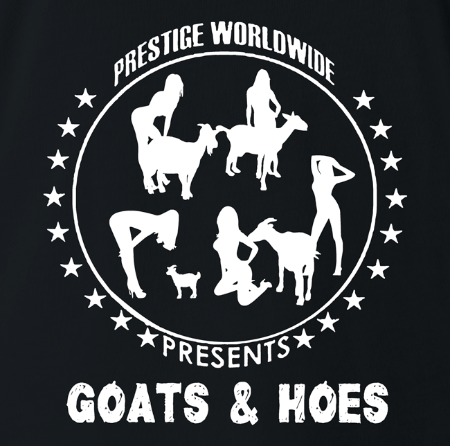 Funny Goats and Hoes farm black t-shirt