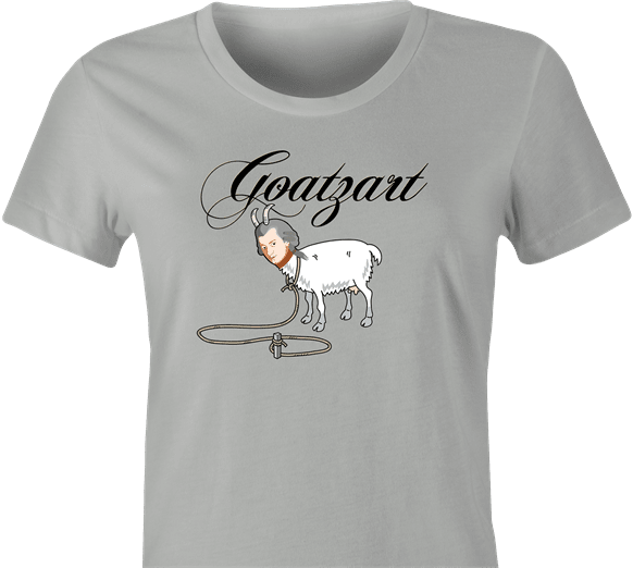 Funny Mozart is The Goat Mashup Parody Parody T-Shirt Women's Ash Grey