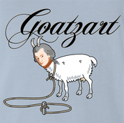 Funny Mozart is The Goat Mashup Parody Parody Light Blue T-Shirt