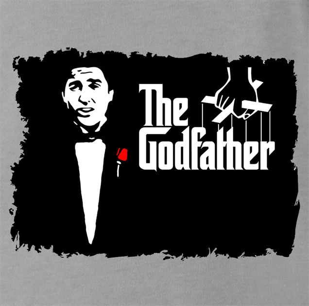 funny Old School Godfather Mitch Martin Ash Grey t-shirt