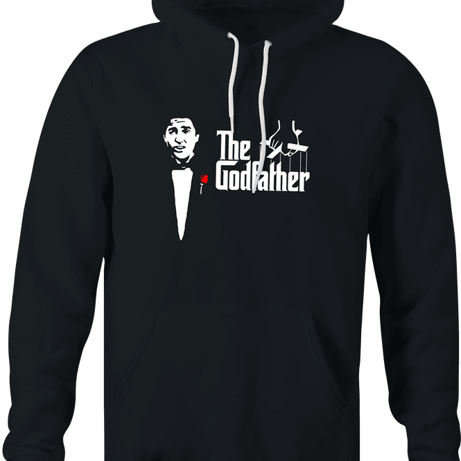 funny Old School Godfather Mitch Martin black hoodie