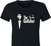 funny Old School Godfather Mitch Martin women's black