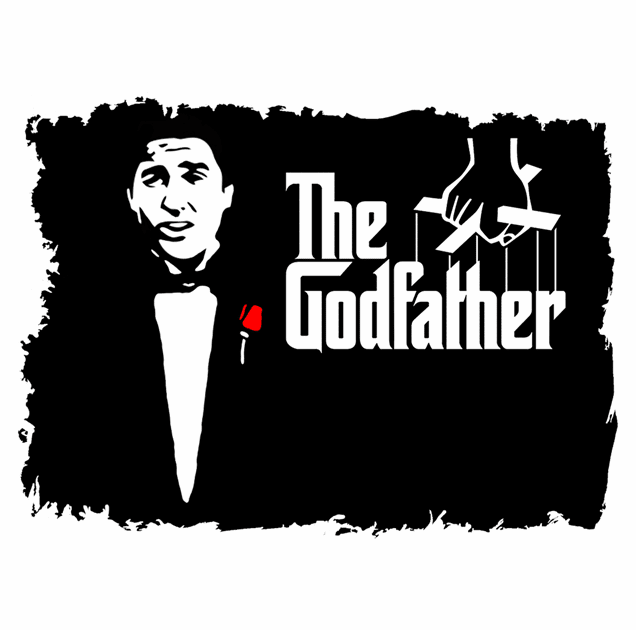 funny Old School Godfather Mitch Martin white tee
