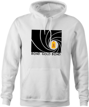 Funny Gold Bond James Bond Mashup hoodie white 