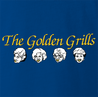 funny Golden Girls TV Sitcom and Grills For Teeth Parody Mashup Royal Blue t-shirt