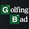 Funny Golfing Bad Golfer Breaking Bad Parody black t-shirt