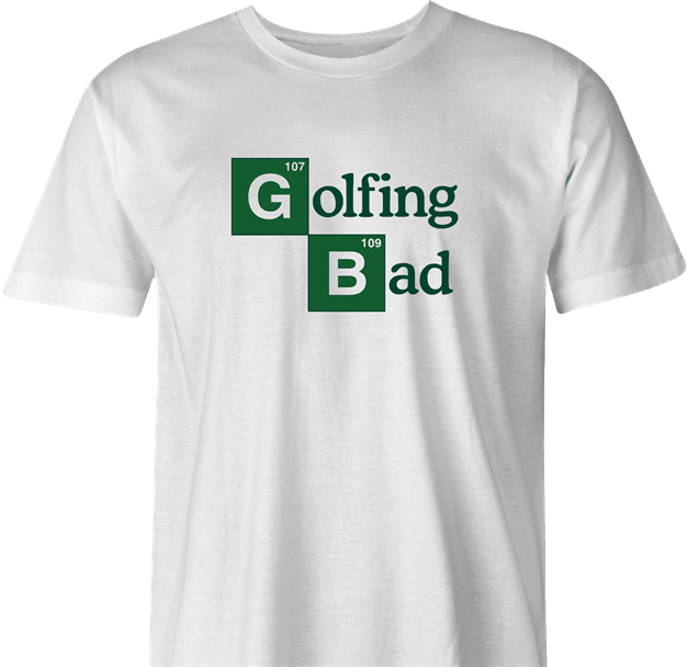 Funny Golfing Bad Golfer Breaking Bad Parody White Men's T-Shirt