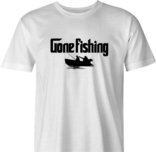 Funny Gone Fishing | Sleeps with the Fish Mafia Mob Parody white men's t-shirt