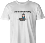 Funny Gone Phishing Hacker Parody White Men's T-Shirt