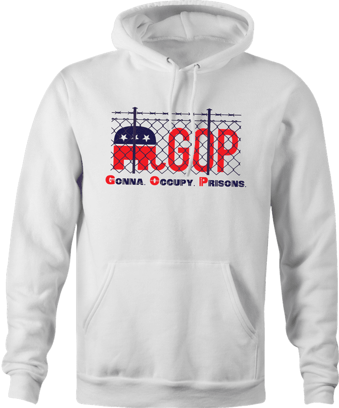 funny Impeach Trump Republican GOP political parodys t-shirt white men's hoodie