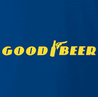 Funny Good Beer and Goodyear Tires parody t-shirt Royal Blue