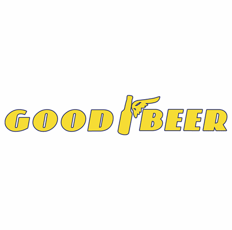 Funny Good Beer and Goodyear Tires parody t-shirt white