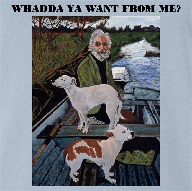 Funny Goodfellas Dog Painting - Tommy's Mother's House Parody Light Blue T-Shirt