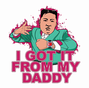 got it from daddy kim jong un north korea white t-shirt