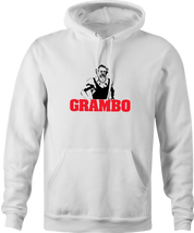 funny Rambo Grandfather Grambo Parody white hoodie