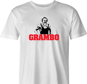 funny Rambo Grandfather Grambo Parody white men's t-shirt