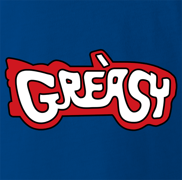 funny Greasy Trailer Park Boys Grease Parody Mashup Royal Blue t-shirt