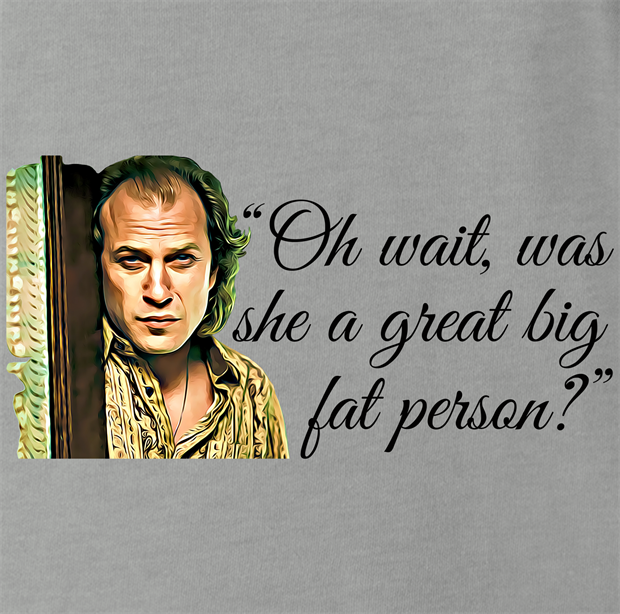 funny silence of the lambs buffalo bill t-shirt men's ash 