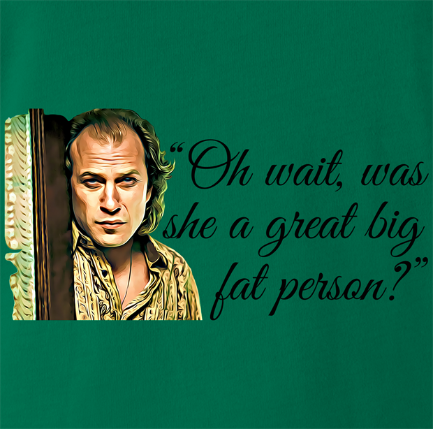 funny silence of the lambs buffalo bill t-shirt men's green 
