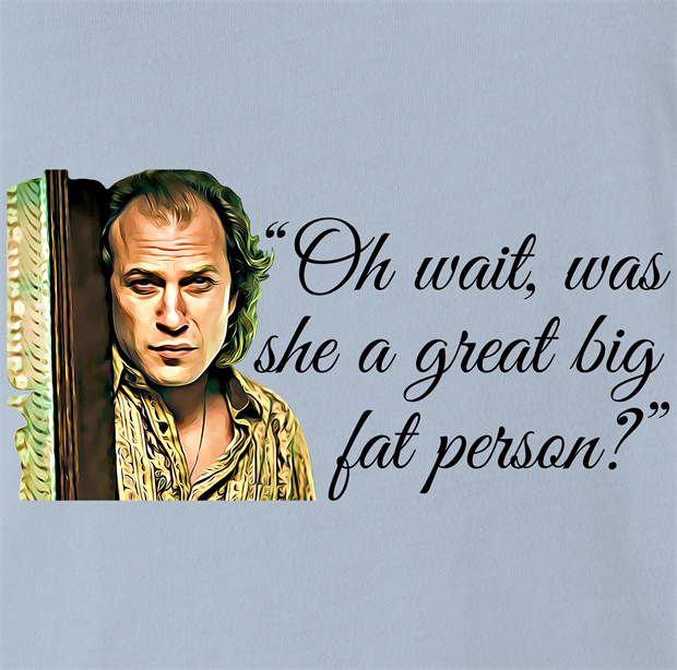 funny silence of the lambs buffalo bill t-shirt men's light blue 