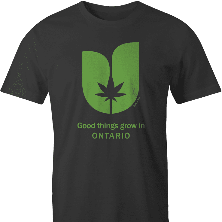 Funny Good things grow in ontario weed men's t-shirt