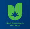 Funny Good things grow in ontario weed blue  t-shirt