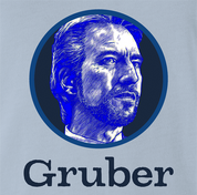 funny Die Hard Hans Gruber Gerber Baby Food Mashup Light Blue t-shirt
